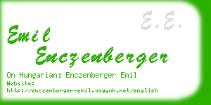 emil enczenberger business card